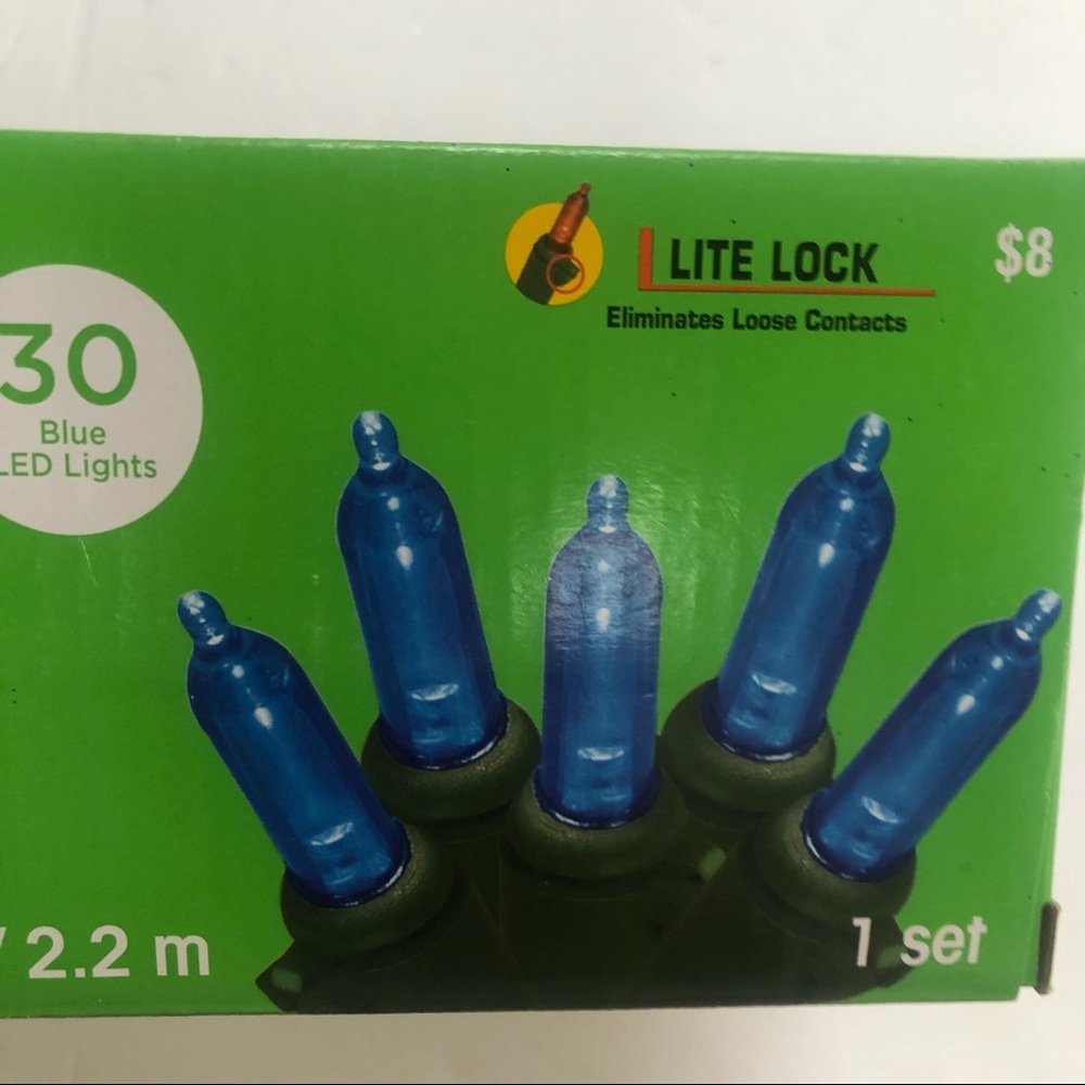 LED Light‎ Set 30 Blue Plug In Indoor Lights NWT